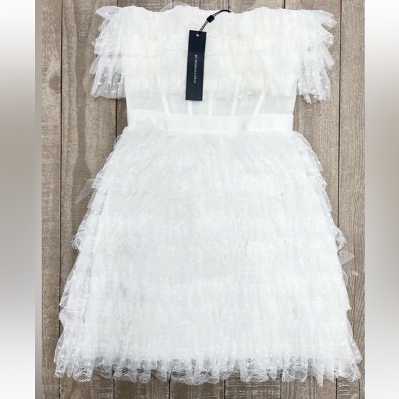 🆕 BCBG MAXAZRIA
Strapless Ruffled Tulle Mini Dress - Picture 4 of 9